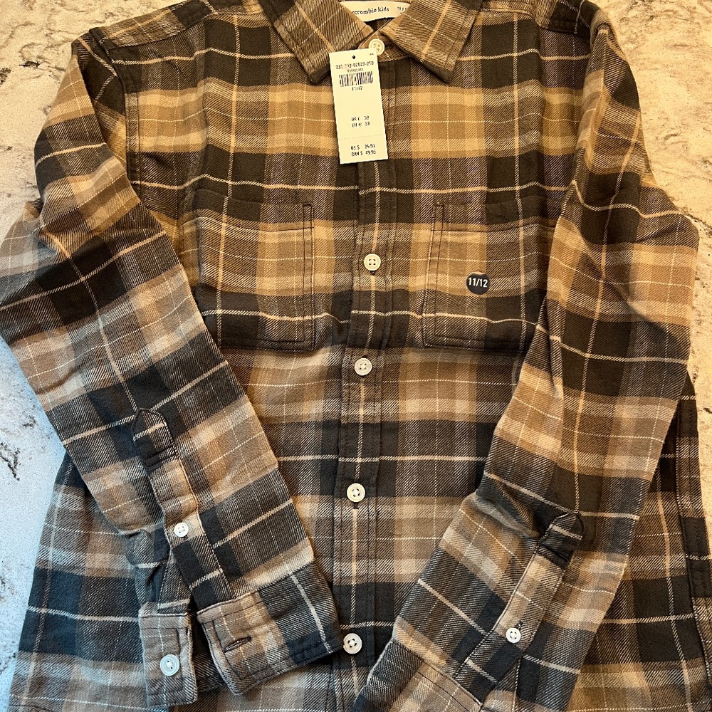 Abercrombie boys flannel size 11/12